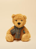 Joules Traditional Bear Dog Toy with Henson Check Scarf – Luxury Plush