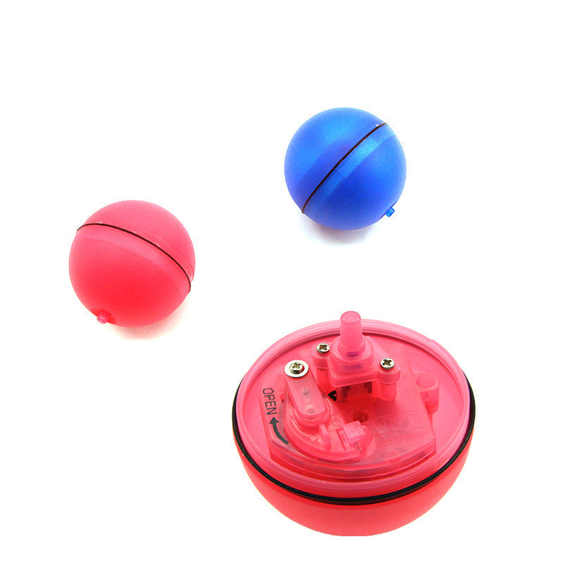360° LED Rolling Cat Toy Ball – USB Rechargeable Interactive Ball with Catnip & Feathers