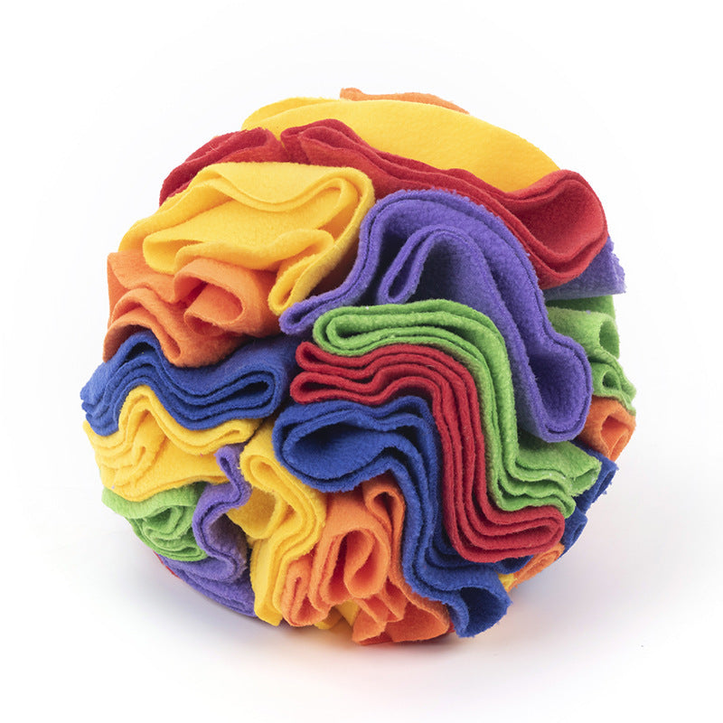 Dog Snuffle Ball – Polar Fleece Sniffing Puzzle Toy for Dogs & Cats