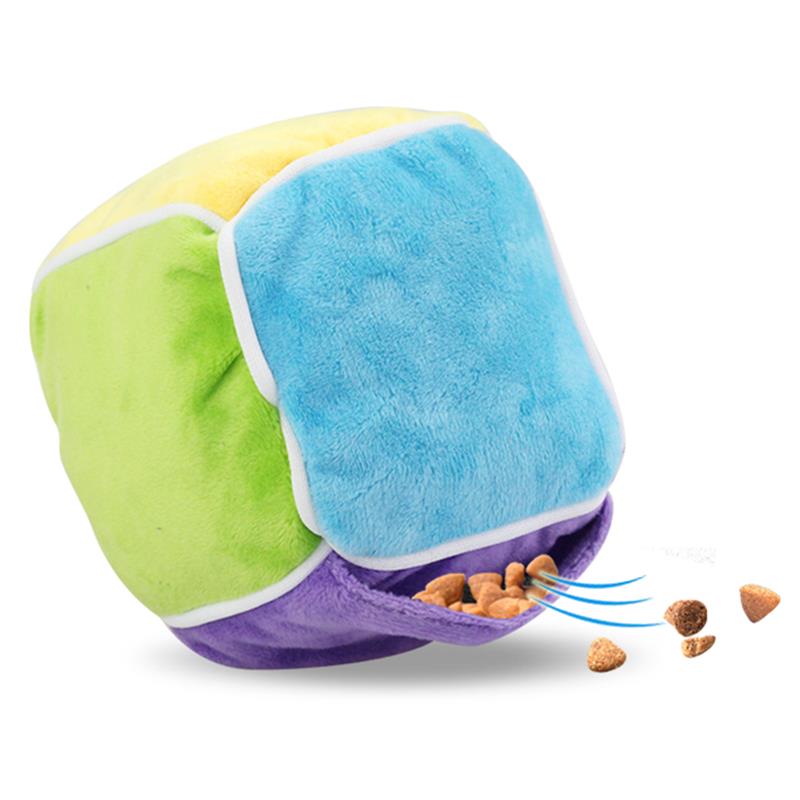 Pet Snuffle Cube Treat Toy – Plush Enrichment Puzzle for Dogs & Cats