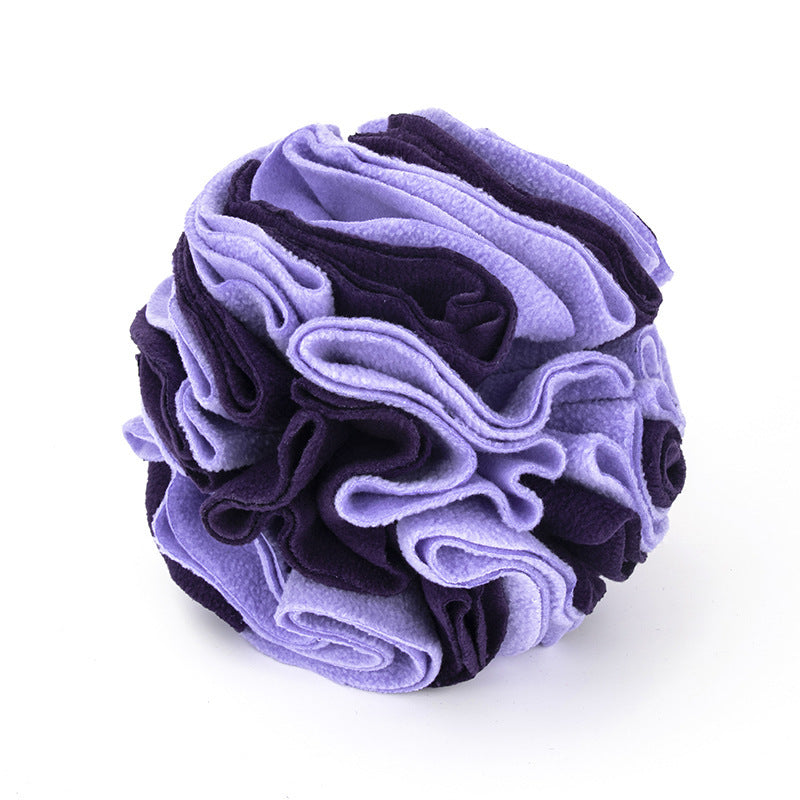 Dog Snuffle Ball – Polar Fleece Sniffing Puzzle Toy for Dogs & Cats