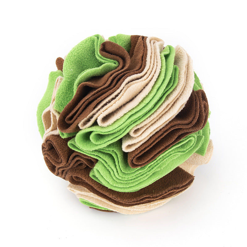 Dog Snuffle Ball – Polar Fleece Sniffing Puzzle Toy for Dogs & Cats