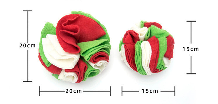 Dog Snuffle Ball – Polar Fleece Sniffing Puzzle Toy for Dogs & Cats