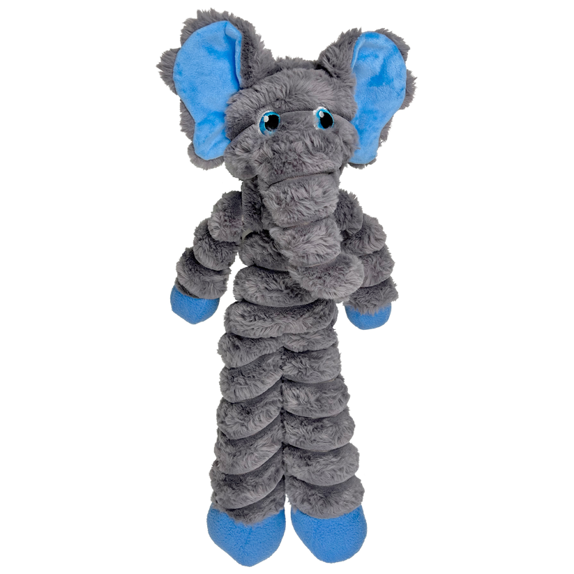 KONG Shakers Crumples Elephant – Jumbo Squeaky Plush Dog Toy