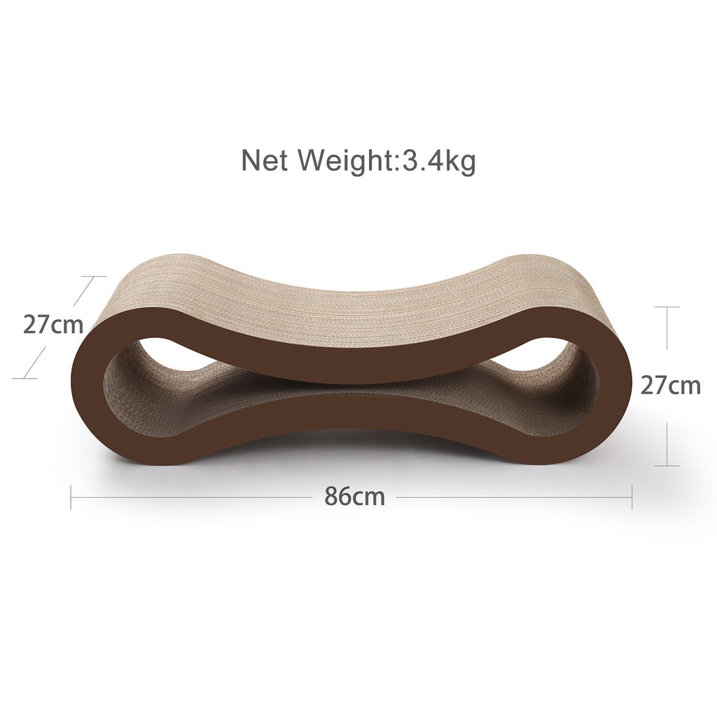 Ultimate Cat Scratcher Lounge – Cardboard Scratching Pad with Organic Catnip