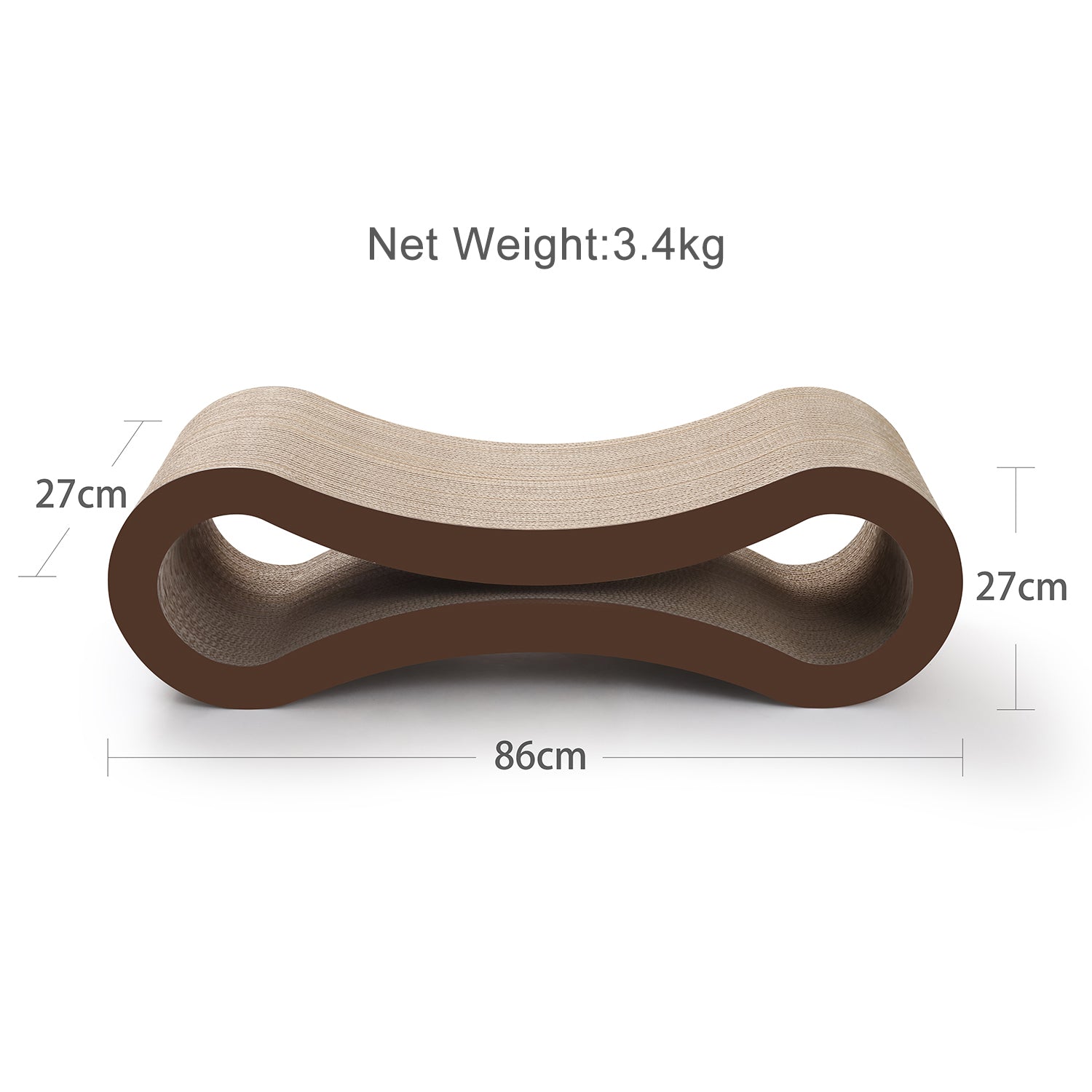 Ultimate Cat Scratcher Lounge – Cardboard Scratching Pad with Organic Catnip