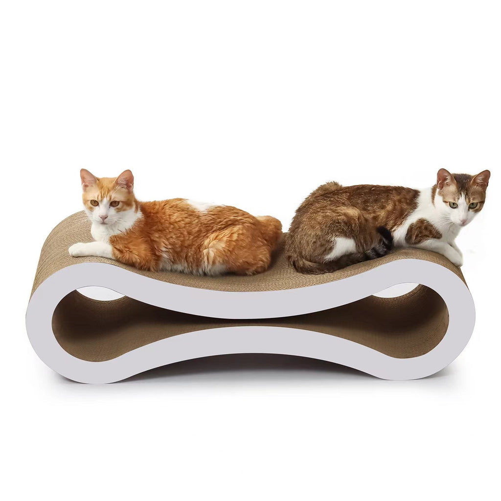 Ultimate Cat Scratcher Lounge – Cardboard Scratching Pad with Organic Catnip