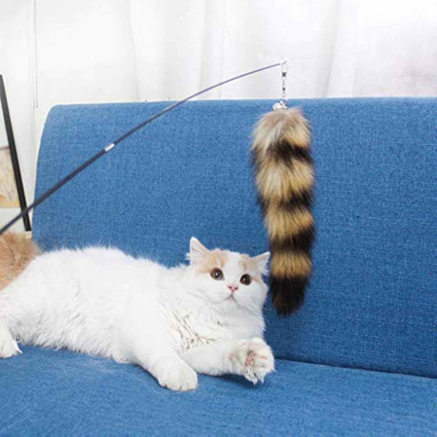 Interactive Cat Wand Teaser Toy – Feather & String Catcher for Cats & Kittens