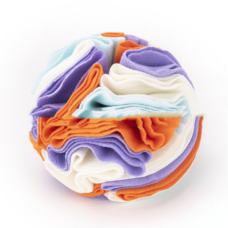 Dog Snuffle Ball – Polar Fleece Sniffing Puzzle Toy for Dogs & Cats