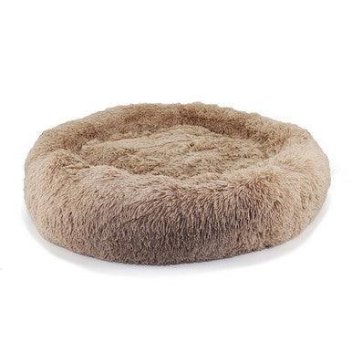 Ancol Super Plush Donut Dog Bed 50cm – Cosy Oatmeal Calming Bed