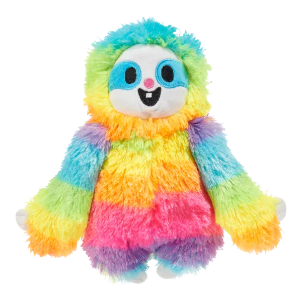 BARK Good Vibes Gary Rainbow Sloth Dog Toy – Squeaky Plush