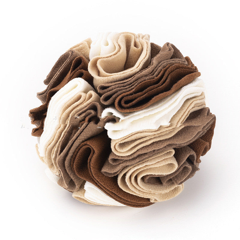 Dog Snuffle Ball – Polar Fleece Sniffing Puzzle Toy for Dogs & Cats
