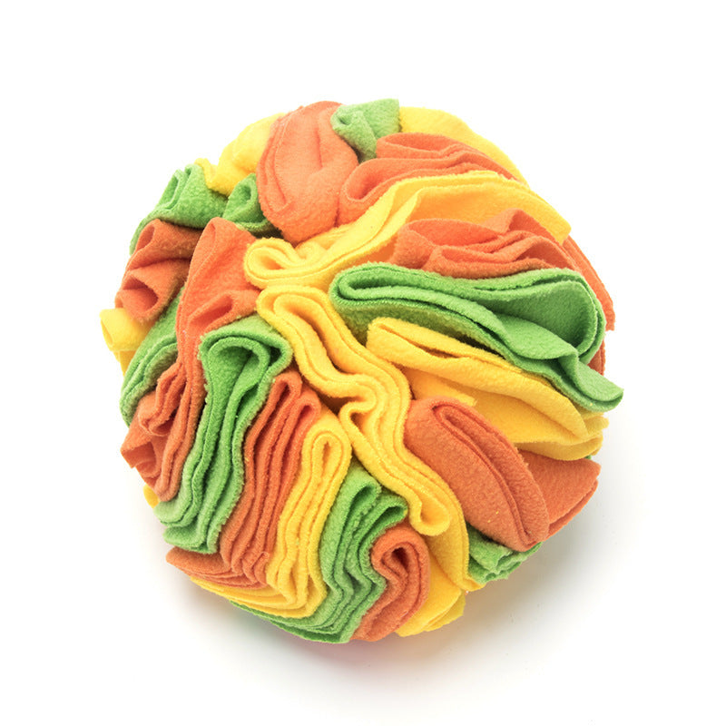 Dog Snuffle Ball – Polar Fleece Sniffing Puzzle Toy for Dogs & Cats