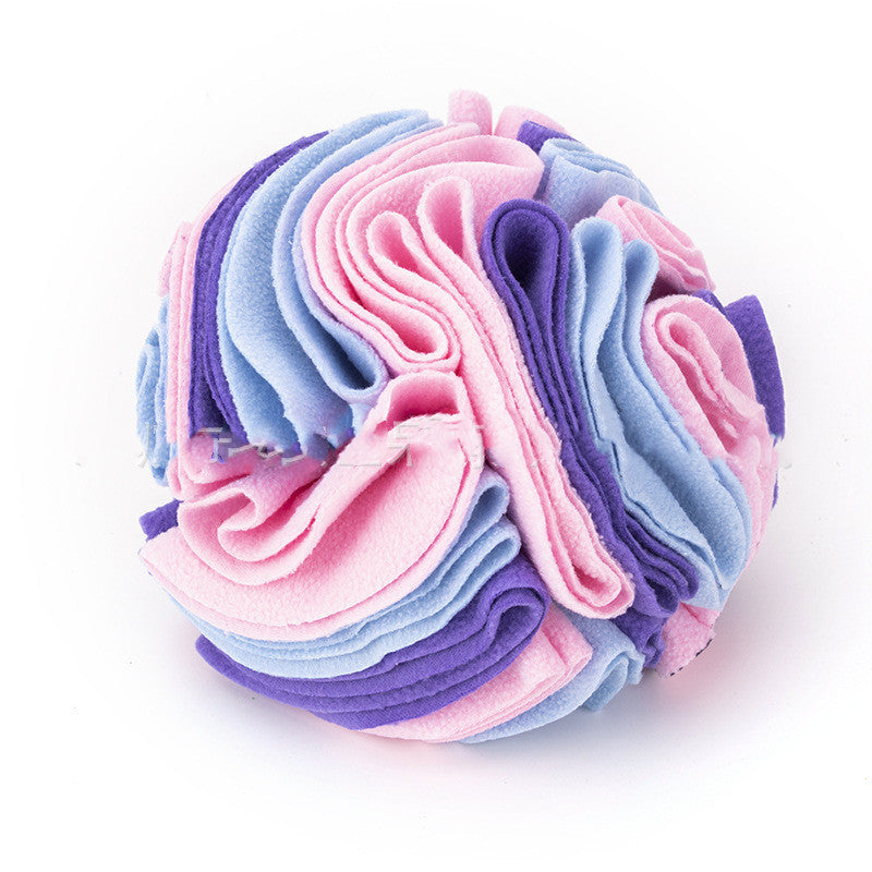 Dog Snuffle Ball – Polar Fleece Sniffing Puzzle Toy for Dogs & Cats