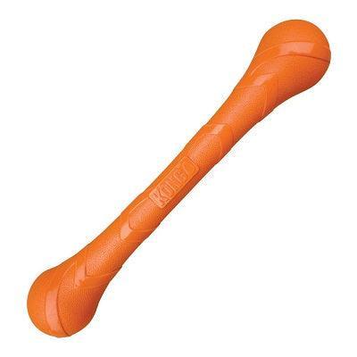 KONG SqueakStix Dog Toy – Large (Orange) – Fetch, Tug & Squeak Stick