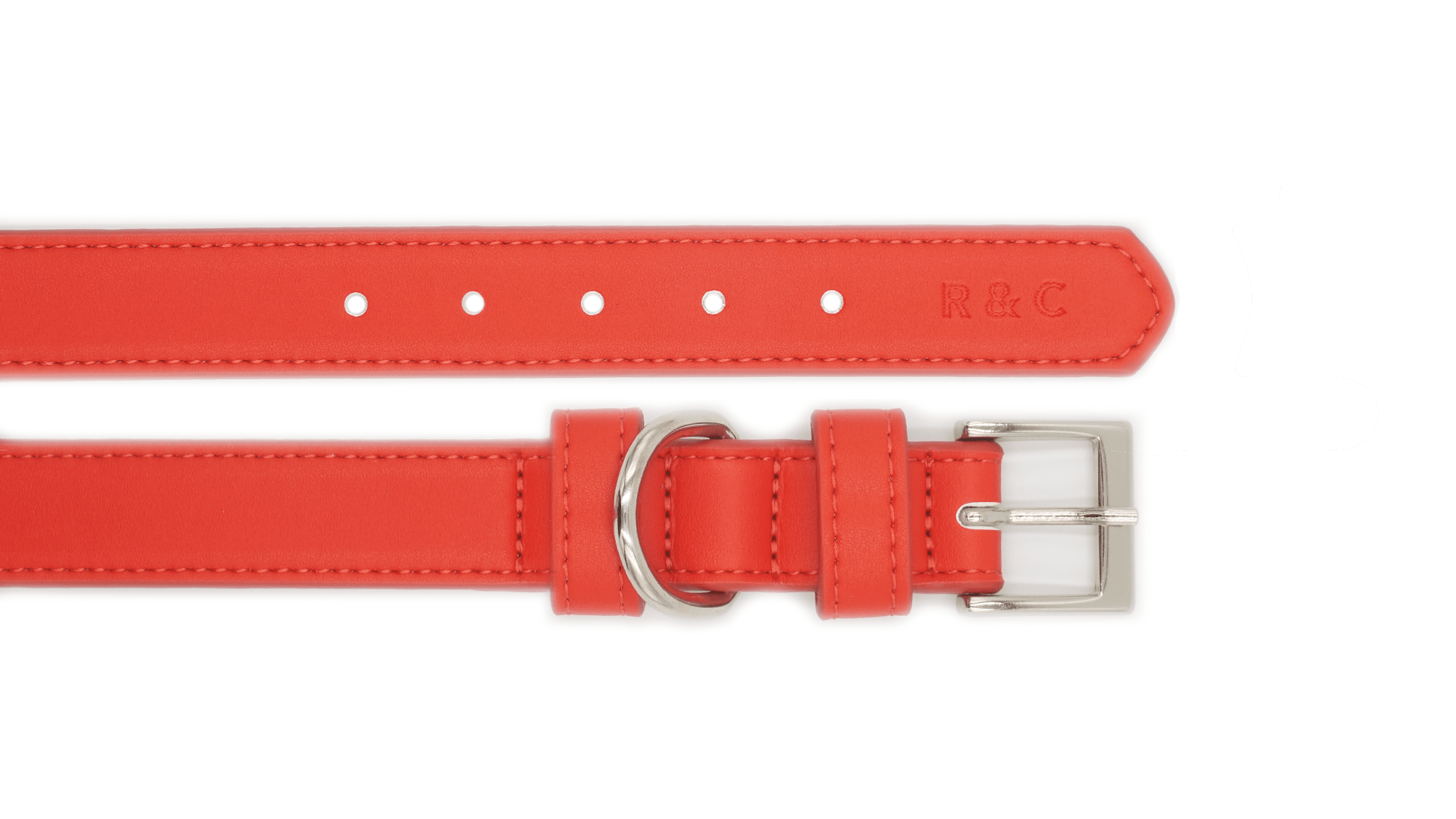 Ralph & Co Red Vegan Leather Dog Collar – Luxury Italian-Made