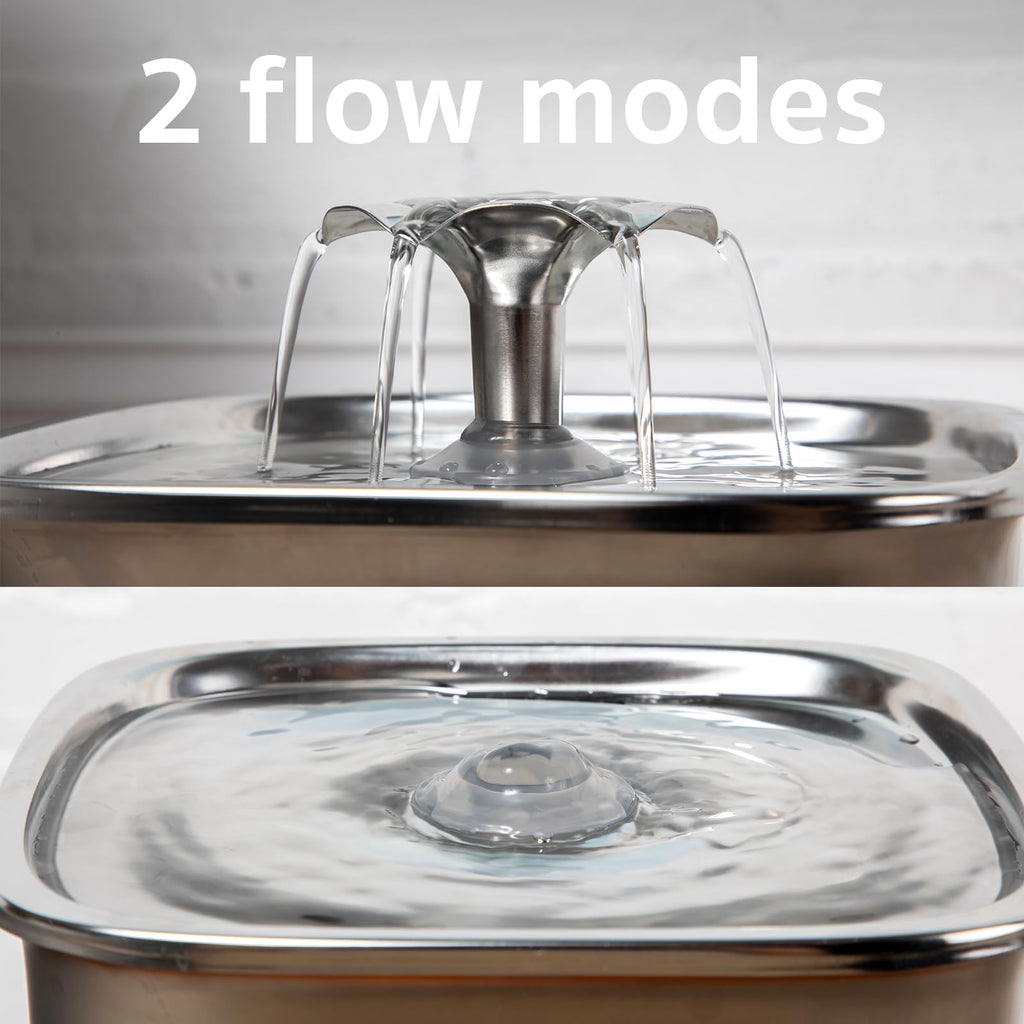 Veken Stainless Steel Cat Water Fountain 95oz/2.8L — Award-Winning, BPA-Free, 5-Stage Filtration